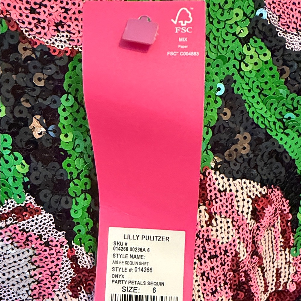 Lilly Pulitzer floral sequin shift dress - Picture 2 of 3